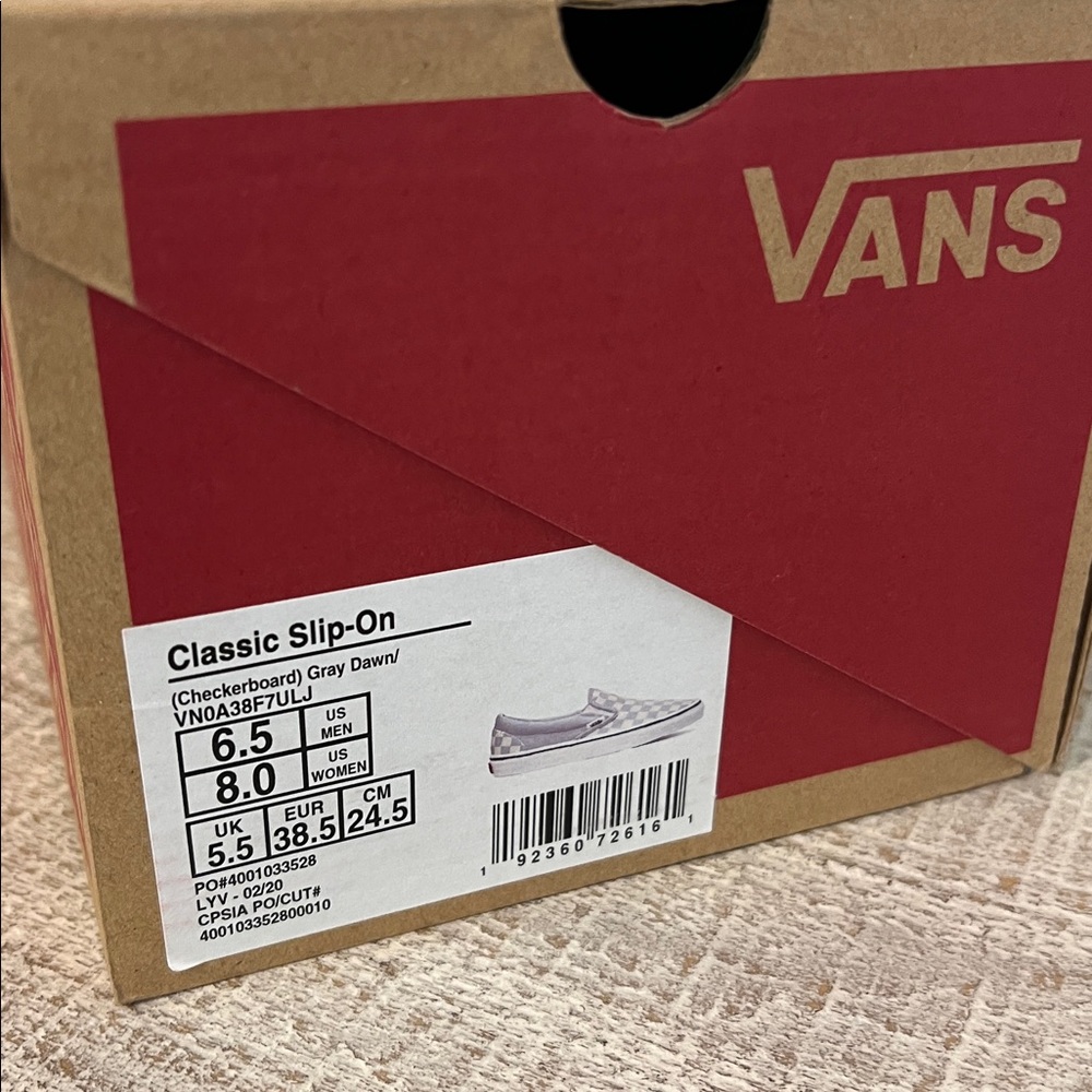 Vans Gray Dawn Classic Slip-On Shoes - Picture 2 of 4